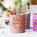 SHMILMH Gift for Mom from Son Daughter, Mothers Day Table Decoration 4 PCS, Glass Votive Candle Holder for Mother's Birthday Party Decor