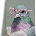 Funny Pigeon Bird Bathroom Hand Towels, Funny Bathroom Decor, Pooping on People Humorous Hand Towels for Bath Room Washroom, Gifts for Bird Lovers, 16x24 Inch