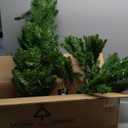 National Tree Company Artificial Pre-Lit Slim Christmas Tree, Green, Kingswood Fir, White Lights, Includes Stand, 4.5 Feet