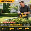 HEINPRO 22" Hedge Trimmer Cordless Compatible with Dewalt 20V MAX Battery, Electric Hedge Trimmer Cordless, Battery Powered Hedge Trimmers, Bush Trimmer for Garden, Shrubs(Battery not Included)