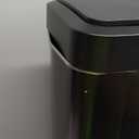 EKO Mirage-T 50 Liter / 13.2 Gallon Touchless Rectangular Motion Sensor Trash Can, Brushed Stainless Steel Finish (Matte Black)