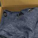 LORDTEX Linen Look Textured Blackout Curtains with Thermal Insulated Liner - Heavy Thick Grommet Window Drapes for Bedroom, 70 x 84 Inches, Blue, Set of 2 Panels