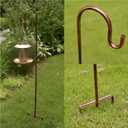 EXCMARK Shepherd Hook 32 inch 1/2 inch Thick Use at Weddings, Hanging Solar Lights, Lanterns, Bird Feeders, Metal Hanger Hook (Bronze,32inch) U.S. Patent.