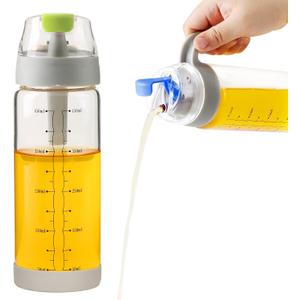 Oil and Vinegar Dispenser Set 2 Glass Oil Bottles with No Drip Spout,450ml Olive Oil Bottle,Ideal Kitchen Oil Dispenser 