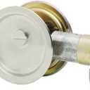 Kwikset 334 Round Hall/Closet Pocket Door Lock in Satin Chrome