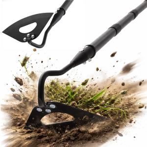 Hollow Garden Hoe - Heavy Duty Triangle Weed Hoes for Gardening,68" Adjustable Long Handle, Sharp Blade Hand Weeding Tool for Vegetable Gardens, Flower Beds, Lawn Edges & Tight Spaces