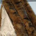 Zhanmai 2 Pcs Winter Long Shawl Cloak Stretchy Glove Opera Bridal Dance Gloves for Women Dress Party Coat (Standard, Dark Brown)