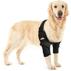 NeoAlly Dog Elbow Brace Protector Pads for Canine Elbow and Shoulder Support Elbow Hygroma, Dysplasia, Osteoarthritis, Elbow Calluses, Pressure Sores and Shoulder Dislocation - L Pair