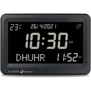 Azan Clock, Automatic Global Number 8 Azan Prayer Sound Muslim Prayer Clock for USA Home Decor (Black)