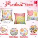 17 Pcs Valentines Day Conversation Hearts Tree Ornament Extra Large Sweet Candy Conversation Heart Tree Ornaments Be Mine Kiss Me Love Forever Heart Cut Outs for Valentine Home Decor