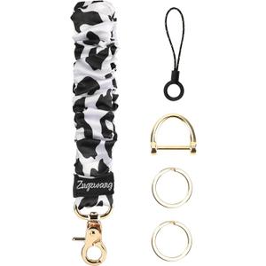 Zugzwang Scrunchie Keychain Wristlet - Stretchy Car Key Holder Bracelet, Multi-Purpose Strap for Gym & Travel