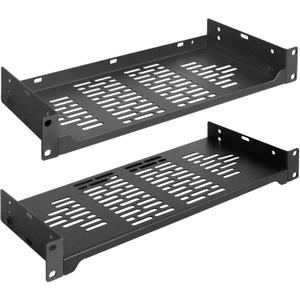 RIVECO 2 PCS 6 Rack Shelves for 19 inches Network Rack & Cabinets, 1U Rack Mount Shelf Vented Cantilever Tray, for Server, IT & Sound Equipment