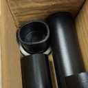 Tension Curtain Rod 122 to 162 Inches (10.2 to 13.5 ft), 1.26" Diameter Spring Adjustable Heavy Duty Long Large Curtains Pole for Windows Door Bathroom Patio Outdoor No Drilling, Black