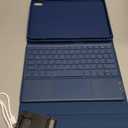 CHESONA for iPad 10th Generation Case with Keyboard, 7 Color Backlight, Multi-Touch Trackpad, Flip Stand Case with Pencil Holder, 2 Wireless Channels for iPad (A16) 11th/10th Gen 2025/2022, Steel Blue