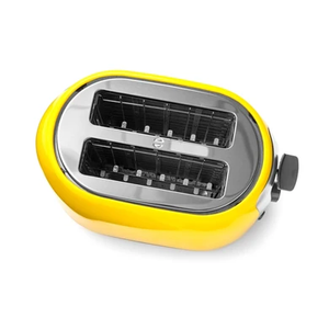 2 Slice Toaster Retro Stainless Steel, Yellow  2 Slice Toaster Retro Stainless Steel, Yellow
