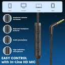 Cowyawn Over Ear Headphones Wired, 3.5mm Foldable Wired Headphones with Microphone, Volume Control, HD Stereo Sound, Lightweight Headphones for Adult/Teens/Chromebooks/Laptop/Computer/Tablets, Black
