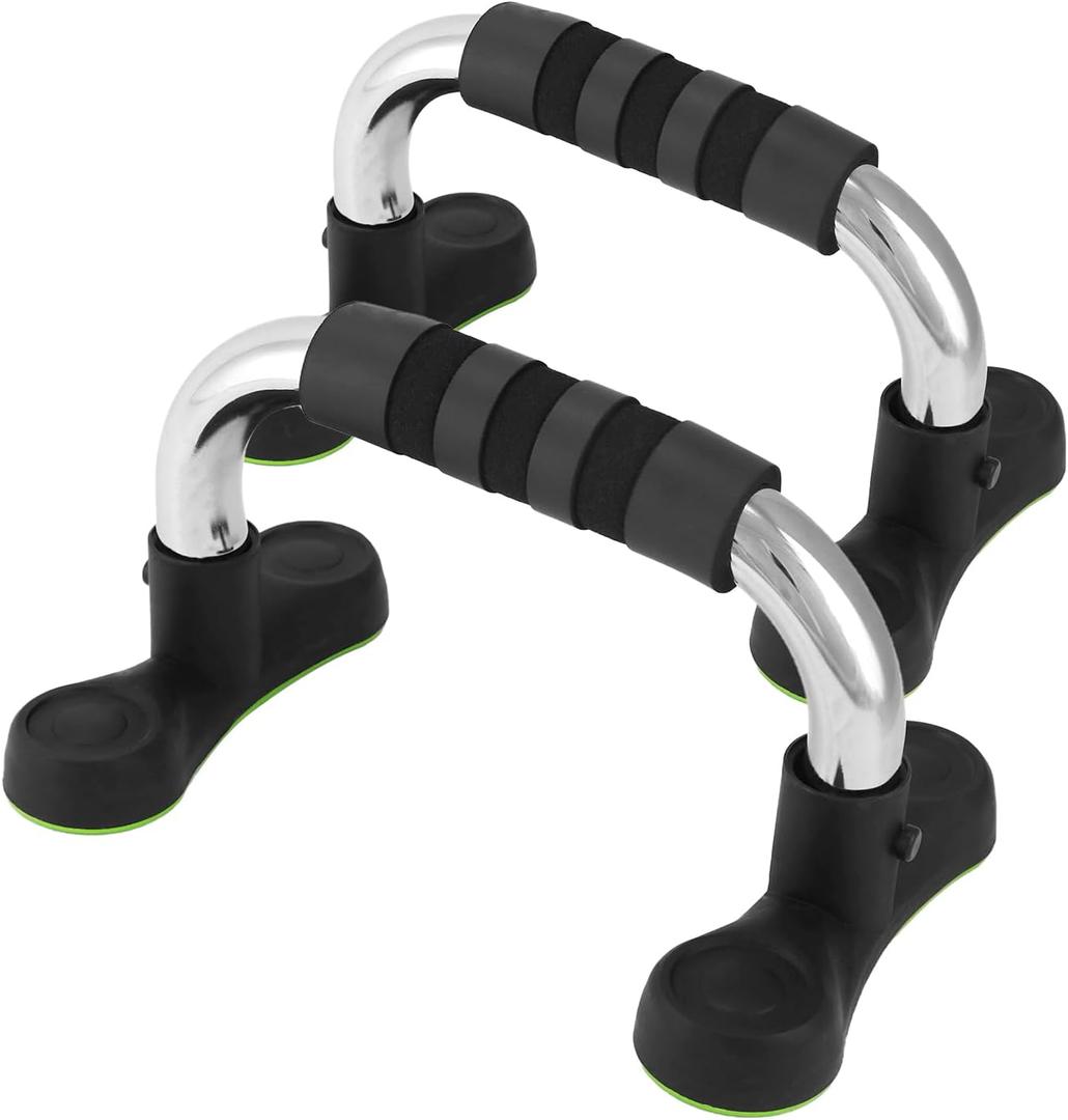 QWORK Steel Push Up Handles for Floor, Portable Push Up Stands with Non-Slip Grip, Angled Incline