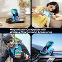 for iPhone 13 Pro Max Case, Fits Magsafe,Heavy Duty Shockproof Protection Phone Cases with Screen Protector*1, Magnetic Transparent Protective Cover for iPhone 13 ProMax 6.7 '', Blue