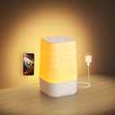 4-in-1 Sunrise Alarm Clock White Noise Sound Machine for Heavy Sleepers, Adults & Kids – Gentle Wake Up Light Alarm Clock with 30 Soothing Sounds, Dimmable Amber Breathing Night Light for Bedrooms