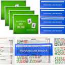 8 Pcs Mahjong Card Guide and Line Finder Set, Game Strategy Helper Tool for Beginners and Seniors, Perfect for Travel, Party, Game Night, Competition (Blue)