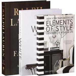 Set of 3 Decorative Books for Home Decor,Stylish Fake Books for Decoration, Aesthetic Decor Books Set for Coffee Table,Bookshelf,Mantel,Living Room,Hotel,Villa Decor,Storage Box for Photos (Zf001)