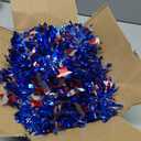 Meonum 10 Pcs 4th of July Parade Float Decorations, American Flag Float Fringes and Patriotic Tinsel Garlands, Red White Blue Garland for Independence Day Memorial Day Decoration (Star)