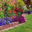 OUSHENG Decorative Garden Fence Fencing, 36in (H) x 16ft (L) Rustproof Metal Wire Panel Border Animal Barrier for Dog, Flower Edging for Yard Landscape Patio Outdoor Decor, Arched