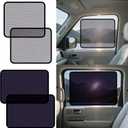 XCBYT 4-Pack Car Window Shades for Baby & Driver- Static Cling Side Window Sun Shade Combo with Transparent & Semi-Transparent - Car Window Covers with Glare & UV Blocker, Privacy Protection (15.75" x 13.78" + 20.87" x 13.78")