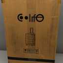 Coolife Medium Checked Luggage Hardside PC+ABS Suitcase with TSA Lock, Lightweight Rolling Carry On with Spinner Wheels(Charcoal, 24in)