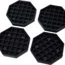 Drip Tray 4" Octagon Countertop Beverage Dispenser Cup Drip Catcher - for Coffee & Drink Dispenser Bar by kitchentoolz - Pack of 4