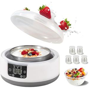 Yogurt Maker with Temperature Control, Adjustable Time Homemade Probiotic Yogurt Maker Machine