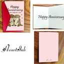 10 x Cute Otter Anniversary Card to Husband Wife Couple | Happy Anniversary Decorations Gifts for Women Men Him Her Pink Otter Half Card (HA05)