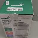 GROWNSY Bottle Sterilizer and Dryer, Compact Electric Steam Baby Bottle Sterilizer (Esterilizador de Biberones), Bottle Sanitizer for Baby Bottles, Pacifiers, Pump Parts (Grey)