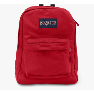 JanSport SuperBreak One Backpacks - Durable, Lightweight Bookbag with 1 Main Compartment, Front Utility Pocket with Built-in Organizer - Premium Backpack, Red Tape