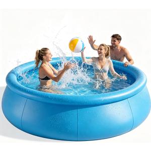 10FTx30In Inflatable Swimming Pool, Large Family Summer Pool for Garden/Lawn, Reusable Water Pool for Backyard Water Fun