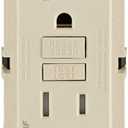 Leviton Dual-Function AFCI/ GFCI Outlet, 15 Amp, Self Test, Tamper-Resistant with LED Indicator Light, Protection from Both Electrical Shock and Electrical Fires in One Device, AGTR1-T, Light Almond
