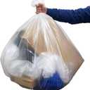 Reli. SuperValue 65 Gallon Trash Bags | 60 Count | Made in USA | Heavy Duty | Clear Multi-Use Garbage Bags