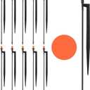 Drip Micro Sprinkler Heads with Stake: 360 Degree Sprinkler Nozzle with 1/4" Drip Irrigation Tubing - 10 Pack Drip Spray Emitters on 12 Inch Stake for Garden Water System