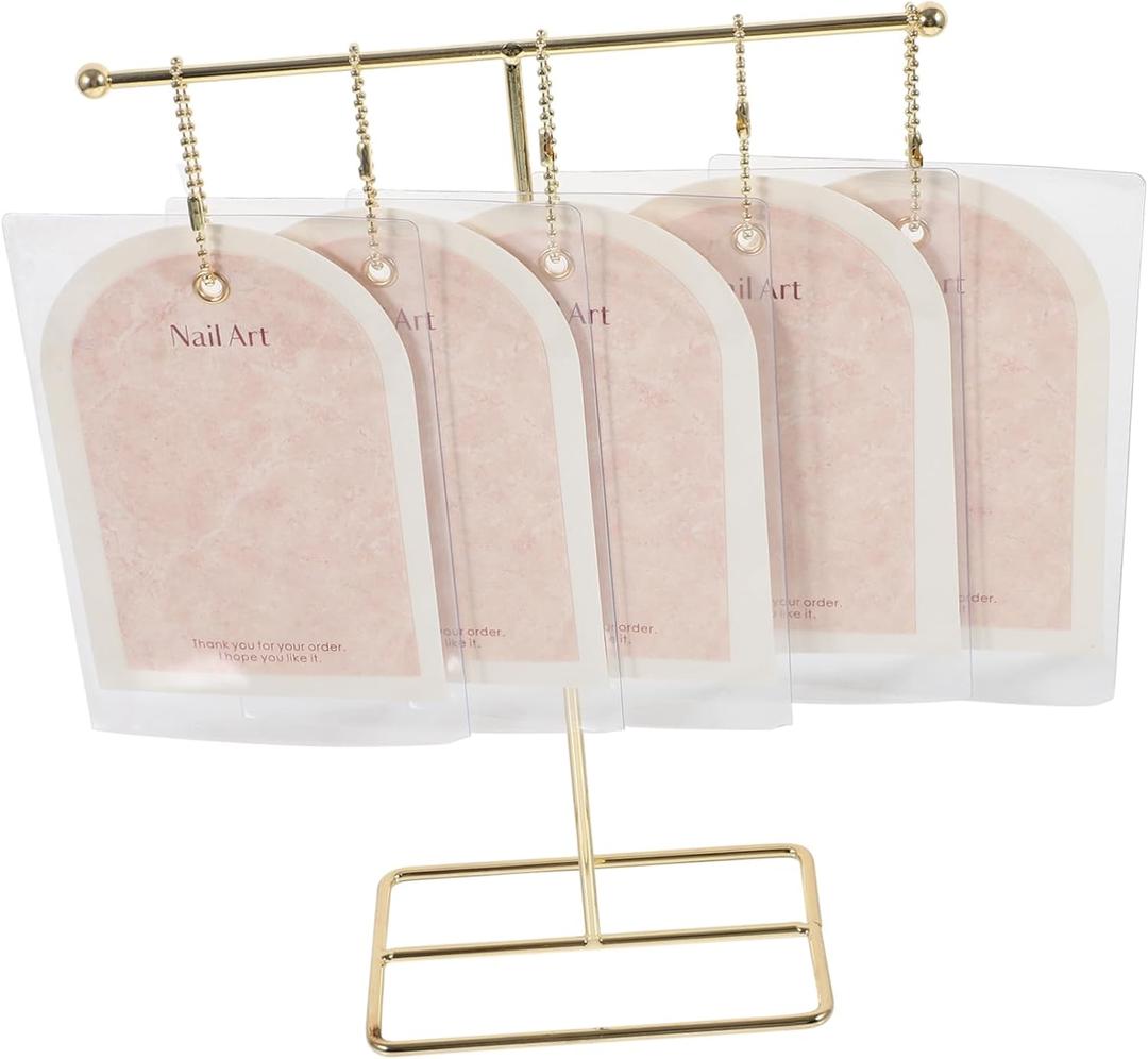 Amosfun 1Set Nail Art Display Cards with Shaped Stand Fake Nail Display Holder for Organized Storage and Showcase of Salon Nail Art Creations Amosfun 1Set Nail Art Display Cards with Shaped Stand Fake Nail Display Holder for Organized Storage and Showcase of Salon Nail Art Creations