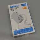 4 in 1 Retractable Wall Charger with Dual Cables,40W Retractable Phone Charger Wall Plug with Dual USB Ports,20W USB C Chargers Block Fast Charging for iPhone 17 16 15 14 13,LG, Galaxy S24 23,Pixel (White)