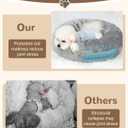 Orthopedic Dog Beds for Small Dogs 20 in, Small Dog Bed with Pocketed Coils and Soft Foam Support, Detachable Puppy Bed for Small Dogs and Cats, Round Flannel Anti-Anxiety Donut Dog Bed, Gray