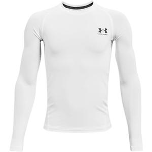 Under Armour Boys' HeatGear Long-Sleeve T-Shirt (White, M)