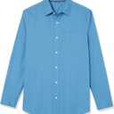 Amazon Essentials Men's Long-Sleeve Slim-Fit Stretch Poplin Shirt (Brown, XS)