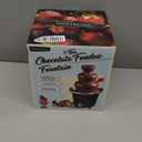 Nostalgia 3 Tier Electric Chocolate Fondue Fountain Machine for Parties - Melts Cheese, Queso, Candy, and Liqueur - Dip Strawberries, Apple Wedges, Vegetables, and More - 24-Ounce - Black, Small