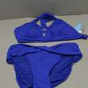 Yonique Women Two Piece Bathing Suits Push Up Bikini Set Halter Swimsuit Vintage Swimwear (Small, Royal Blue)