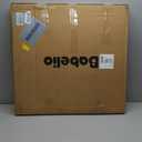 Babelio 29.7-46.5" No Bottom Bar Baby/Dog Gate for Stairs, House and Doorways, Auto Close Safety Pet Gates with Large Walk Thru Door, Hardware Mount, White