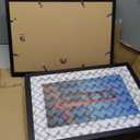 Engineered Wood 14x20 Picture Frame Set of 6, Black Frame for 14 x 20 Inch Picture Poster Photo, Light Weight 14 by 20 Frame with Wood-grain for Wall - 6 Pack/Black/14 x20