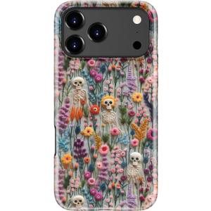 for iPhone 17 Pro Case, Wireless Charging Compatible,Dual-Layer Protection with Stylish Wildflower Design, Soft Silicone + Hard Shell, Cute Chic Phone Cover for Women - Mystic Floral Owlscape