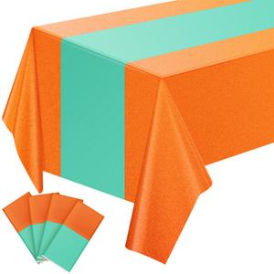 Gilprop 4 Pcs The Life of A Birthday Girl Party Decor Girl Birthday Supplies Lime Holographic Tablecloth 40" x 108" Table Decor Iridescence Plastic Table Cloth for Bachelorette Supplies (Timeless)