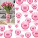 200 PCS Vase Filler Floating Beads for Centerpieces Vases No Hole Faux Floating Pearls for Centerpieces Vases Pink Pearls Beads for Home Wedding Party Table Decor